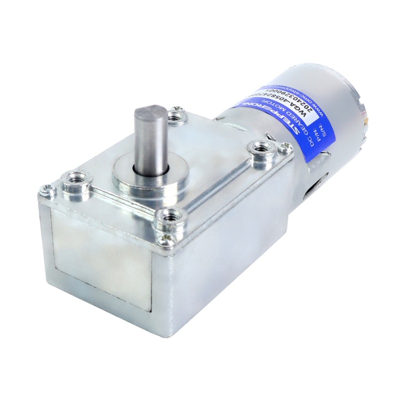 Geborstelde 24V DC motorreductor 30Kg.cm/12RPM met 422:1 wormwielkast - WGA-4058247000-G422 | StepperOnline
