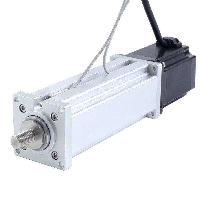 Nema 23 Kogelomloopspindel Elektrische Cilinder 4.0A Slag 100mm 2.0Nm(283.22oz.in) Spoed 10mm(0.3937) met Eindschakelaar - LCB23S30B1L40-100D | StepperOnline