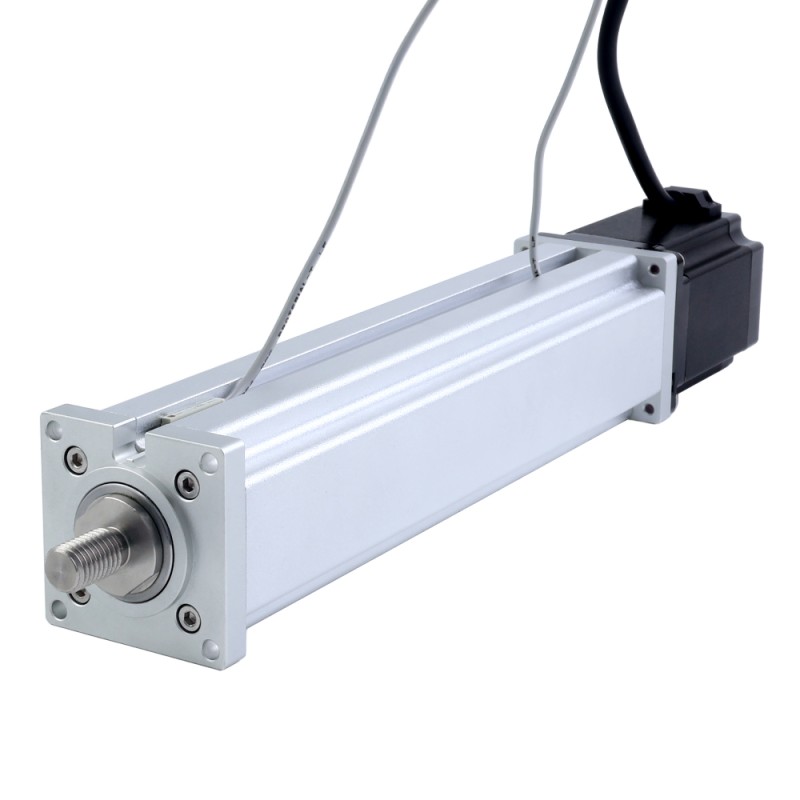 Nema 23 Kogelomloopspindel Elektrische Cilinder 4.0A Slag 200mm 2.0Nm(283.22oz.in) Spoed 10mm(0.3937) met Eindschakelaar - LCB23S30B1L40-200D | StepperOnline