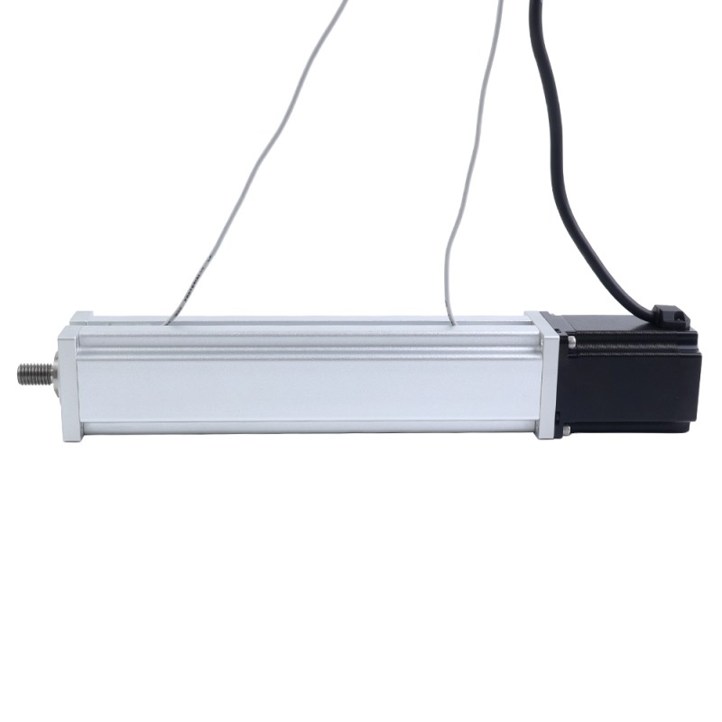 Nema 23 Kogelomloopspindel Elektrische Cilinder 4.0A Slag 200mm 2.0Nm(283.22oz.in) Spoed 10mm(0.3937) met Eindschakelaar - LCB23S30B1L40-200D | StepperOnline