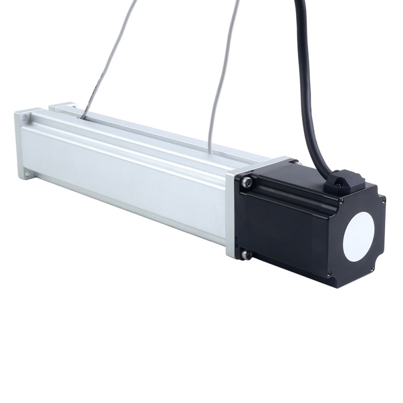 Nema 23 Kogelomloopspindel Elektrische Cilinder 4.0A Slag 200mm 2.0Nm(283.22oz.in) Spoed 10mm(0.3937) met Eindschakelaar - LCB23S30B1L40-200D | StepperOnline
