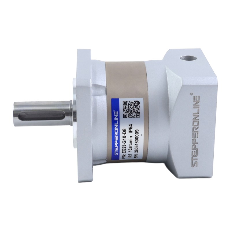 EG-serie planetaire versnellingsbak overbrengingsverhouding 10:1 speling 15arc-min voor 8mm as Nema 23 stappenmotor