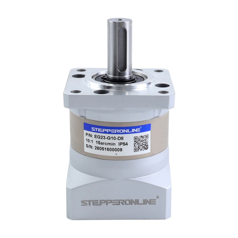 EG-serie planetaire versnellingsbak overbrengingsverhouding 10:1 speling 15arc-min voor 8mm as Nema 23 stappenmotor