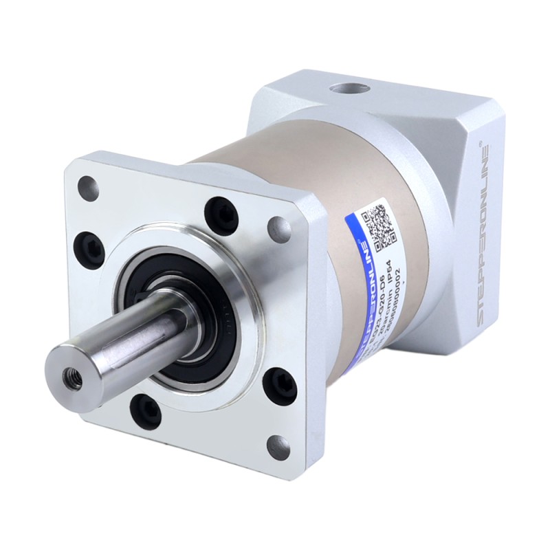 EG-serie planetaire versnellingsbak overbrengingsverhouding 20:1 speling 20arc-min voor 6,35 mm as Nema 23 stappenmotor