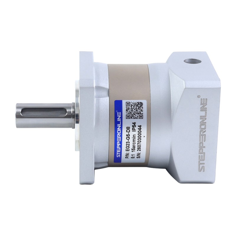 EG serie planetaire versnellingsbak overbrengingsverhouding 5:1 speling 15arc-min voor 8mm as Nema 23 stappenmotor