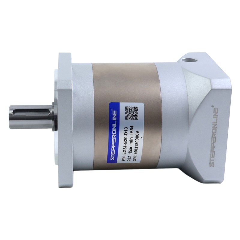 EG-serie planetaire versnellingsbak overbrengingsverhouding 20:1 speling 15arc-min voor 12,7 mm as Nema 34 stappenmotor