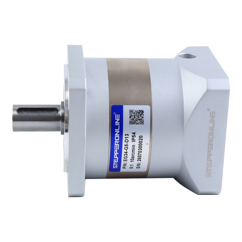 EG-serie planetaire versnellingsbak overbrengingsverhouding 5:1 speling 10arc-min voor 12,7 mm as Nema 34 stappenmotor