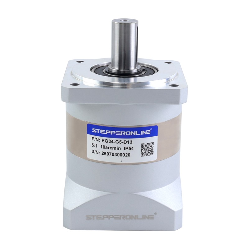 EG-serie planetaire versnellingsbak overbrengingsverhouding 5:1 speling 10arc-min voor 12,7 mm as Nema 34 stappenmotor