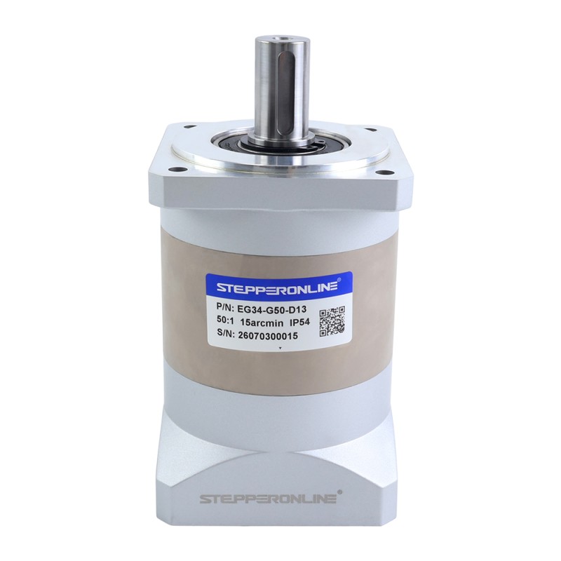 EG-serie planetaire Tandwielkast overbrengingsverhouding 50:1 speling 15arc-min voor 12,7 mm as Nema 34 stappenmotor - EG34-G50-D13 | StepperOnline