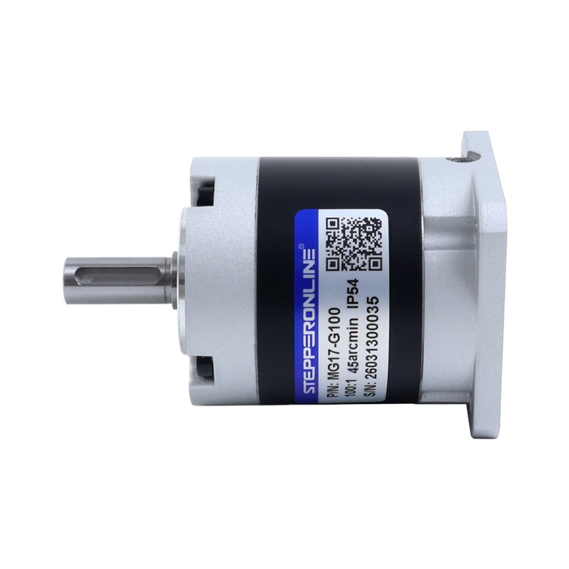 MG-serie planetaire Tandwielkast versnelling 100:1 speling 45arc-min voor Nema 17 stappenmotor - MG17-G100 | StepperOnline