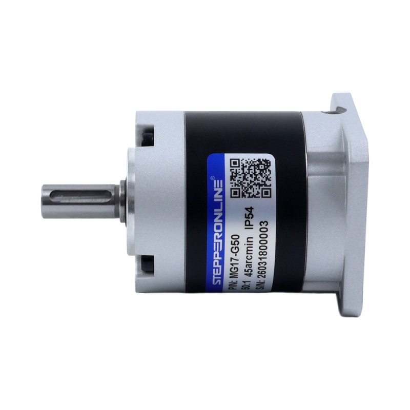 MG-serie planetaire Tandwielkast versnelling verhouding 50:1 speling 45arc-min voor Nema 17 stappenmotor - MG17-G50 | StepperOnline