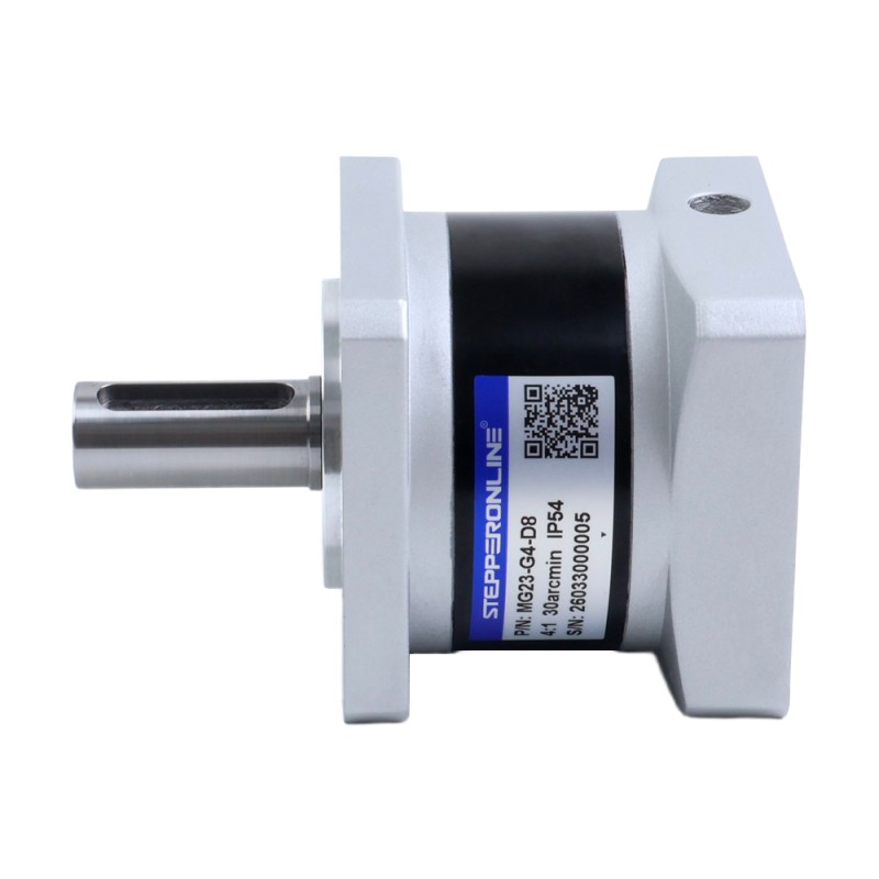 MG-serie planetaire Tandwielkast overbrengingsverhouding 4:1 speling 30arc-min voor 8mm as Nema 23 stappenmotor - MG23-G4-D8 | StepperOnline