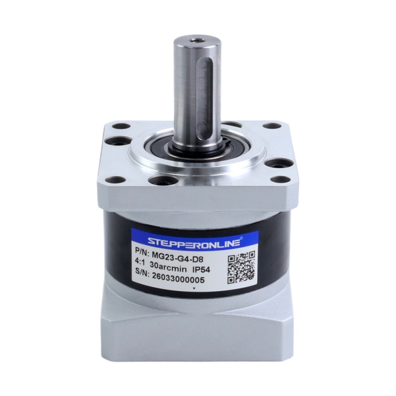 MG-serie planetaire Tandwielkast overbrengingsverhouding 4:1 speling 30arc-min voor 8mm as Nema 23 stappenmotor - MG23-G4-D8 | StepperOnline