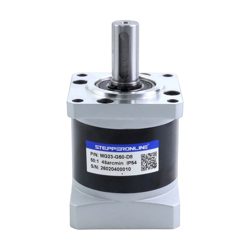 MG-serie planetaire Tandwielkast versnelling verhouding 50:1 speling 45arc-min voor 8mm as Nema 23 stappenmotor - MG23-G50-D8 | StepperOnline