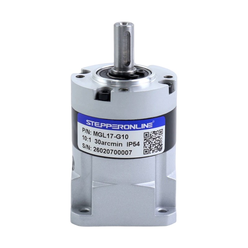 MGL-serie planetaire tandwielkast overbrengingsverhouding 10:1 speling 30arc-min voor 5mm as standaard Nema 17 stappenmotor - MGL17-G10 | StepperOnline