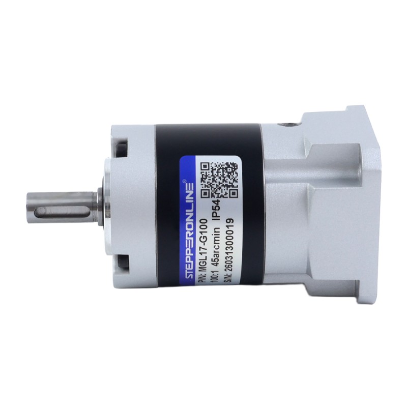 MGL-serie planetaire tandwielkast overbrengingsverhouding 100:1 speling 45arc-min voor 5mm as standaard Nema 17 stappenmotor - MGL17-G100 | StepperOnline