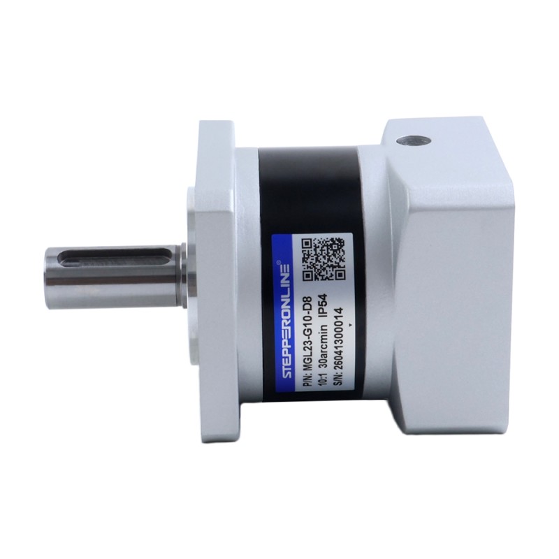 MGL-serie planetaire tandwielkast overbrengingsverhouding 10:1 speling 30arc-min voor 8mm as standaard Nema 23 stappenmotor - MGL23-G10-D8 | StepperOnline