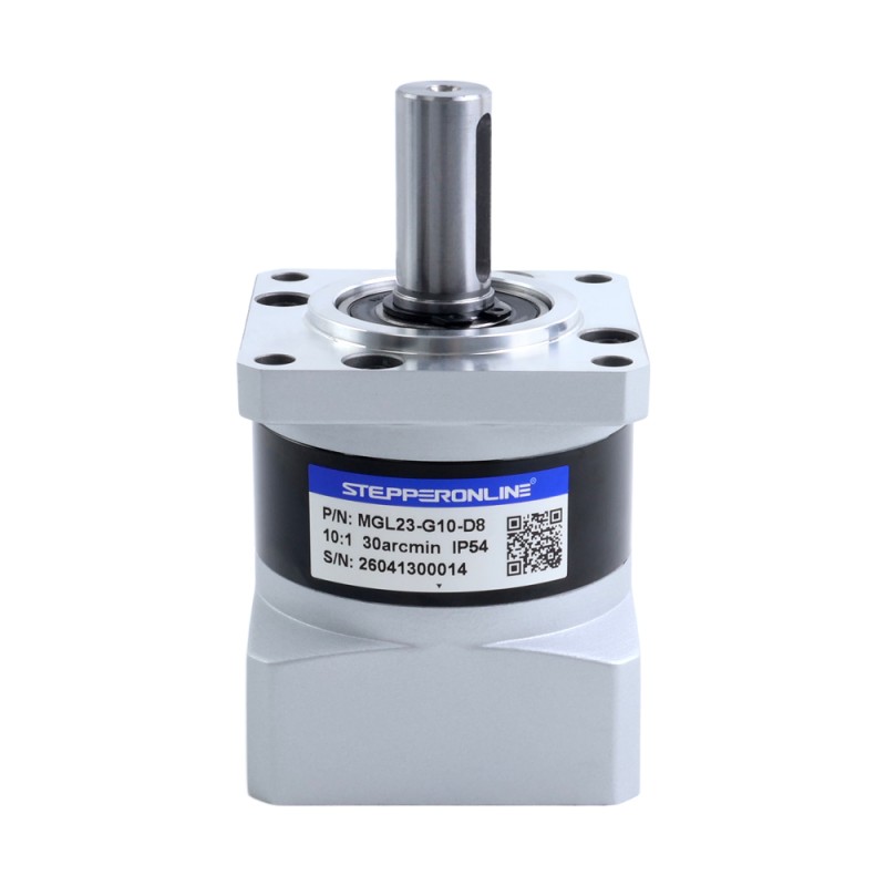 MGL-serie planetaire tandwielkast overbrengingsverhouding 10:1 speling 30arc-min voor 8mm as standaard Nema 23 stappenmotor - MGL23-G10-D8 | StepperOnline