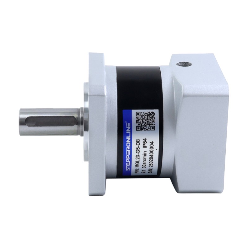 MGL-serie planetaire tandwielkast overbrengingsverhouding 5:1 speling 30arc-min voor 8mm as standaard Nema 23 stappenmotor - MGL23-G5-D8 | StepperOnline