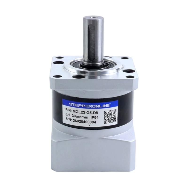 MGL-serie planetaire tandwielkast overbrengingsverhouding 5:1 speling 30arc-min voor 8mm as standaard Nema 23 stappenmotor - MGL23-G5-D8 | StepperOnline