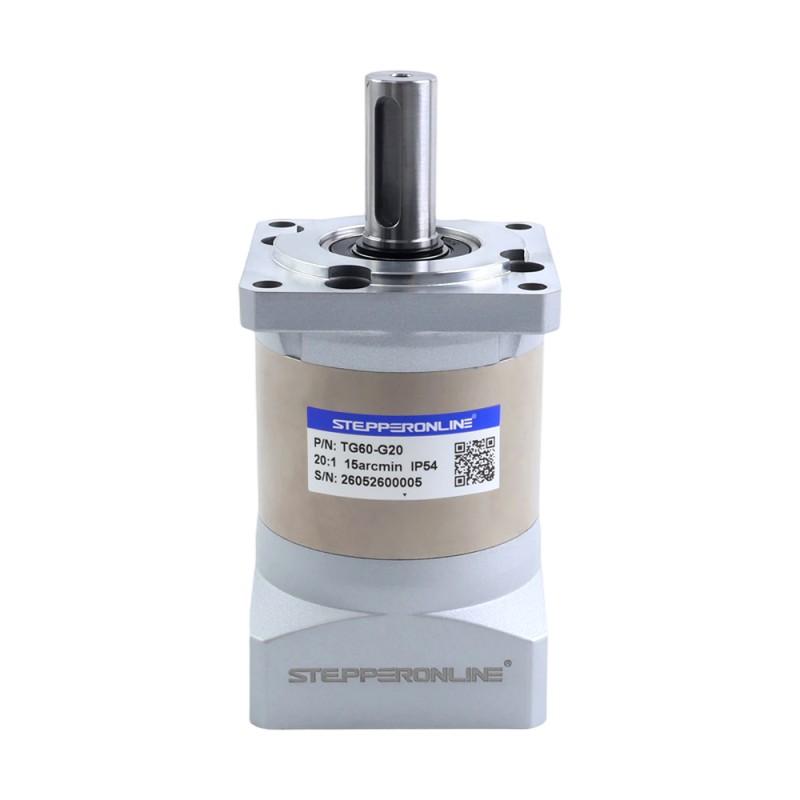 TG serie 60mm 20:1 Planetaire Tandwielkast Backlash 15arc-min voor servomotoren - TG60-G20 | StepperOnline