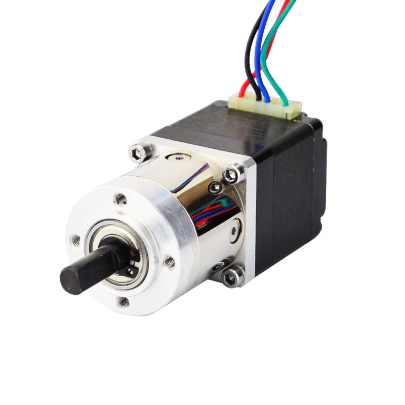 Nema 11 Stepper L=31mm met achteras & overbrengingsverhouding 5:1 planetaire tandwielkast