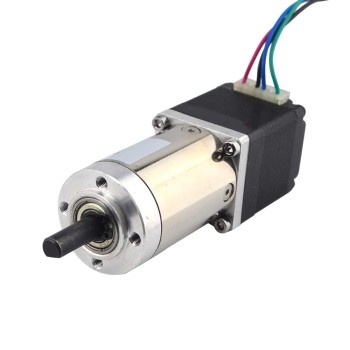 Nema 11 Stepper L=31mm met Achteras & Schroefgat Tandwielkast Verhouding 100:1