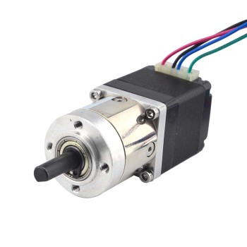 Nema 11 Stepper L=31mm met achteras & schroefgat Tandwielkast 5:1