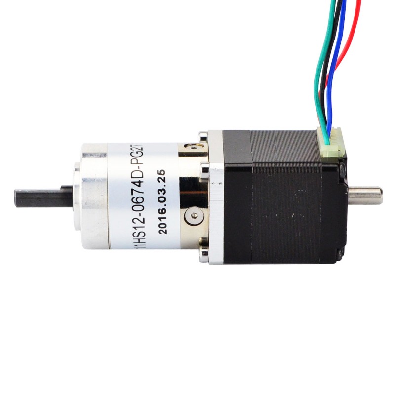 Nema 11 Stepper L=31mm met achteras & tandwielverhouding 27:1 Planetaire versnellingsbak