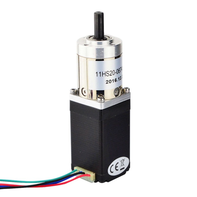 Nema 11 stappenmotor bipolair L=51mm met tandwielverhouding 14:1 planetaire tandwielkast