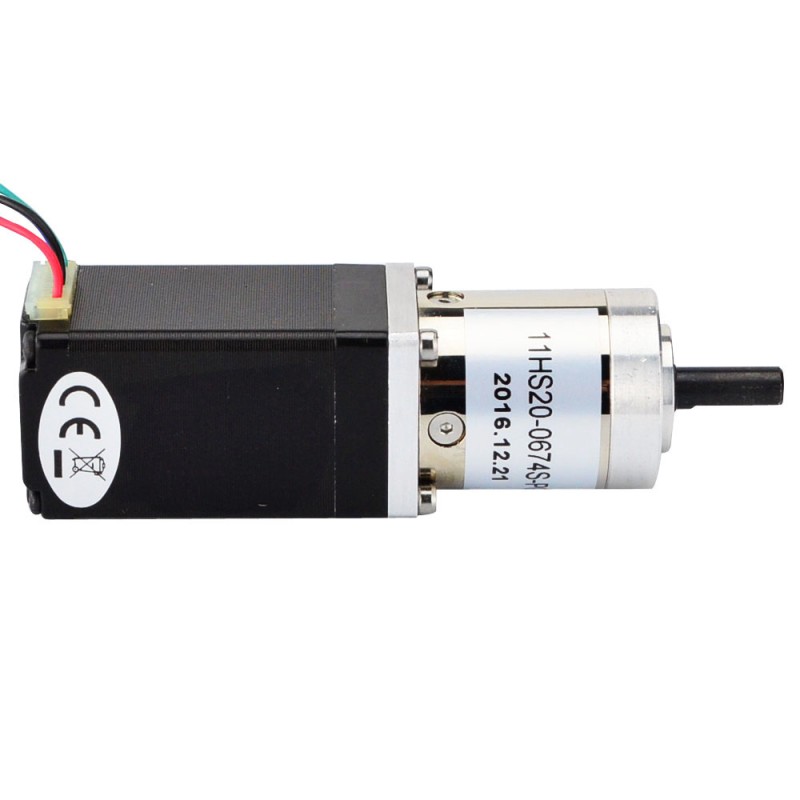 Nema 11 stappenmotor bipolair L=51mm met tandwielverhouding 14:1 planetaire tandwielkast