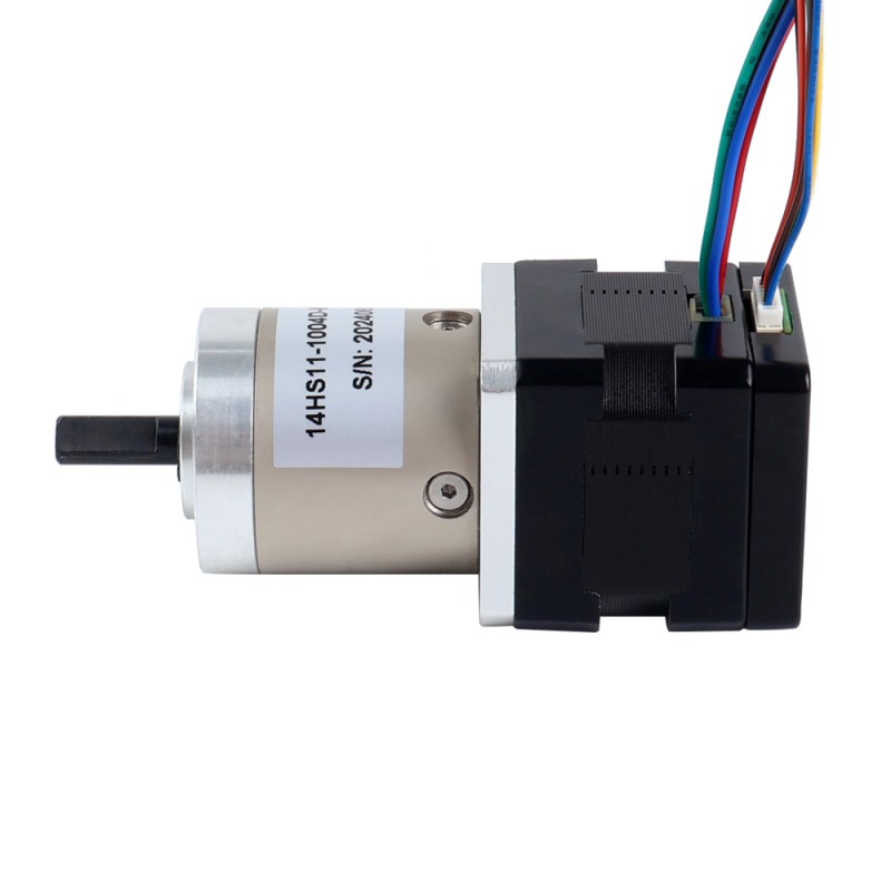 Nema 14 stappenmotor met planetaire versnellingsbak, overbrengingsverhouding 19:1 en magnetische encoder 1000PPR (4000CPR) - 14HS11-1004D-ME1K-PG19 | StepperOnline