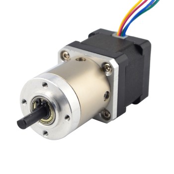 Nema 14 Stepper L=34mm met Achteras & Schroefgat & Overbrengingsverhouding 19:1 Tandwielkast