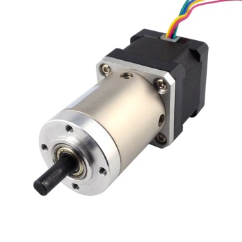 Nema 14 Stepper L=34mm met Achteras & Schroefgat & Versnelling 51:1 Tandwielkast