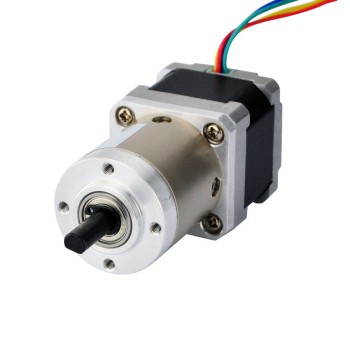 Nema 14 stappenmotor bipolair L=34mm met tandwielverhouding 14:1 planetaire tandwielkast