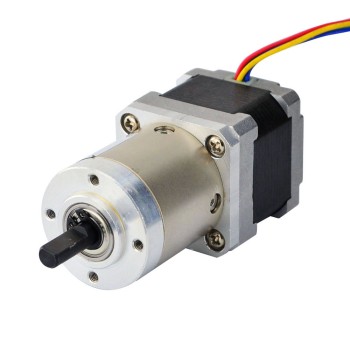 Nema 14 stappenmotor bipolair L=34mm met tandwielverhouding 27:1 planetaire tandwielkast