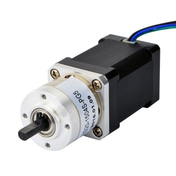 Nema 14 stappenmotor bipolair L=52mm w/versnelling 5:1 planetaire tandwielkast