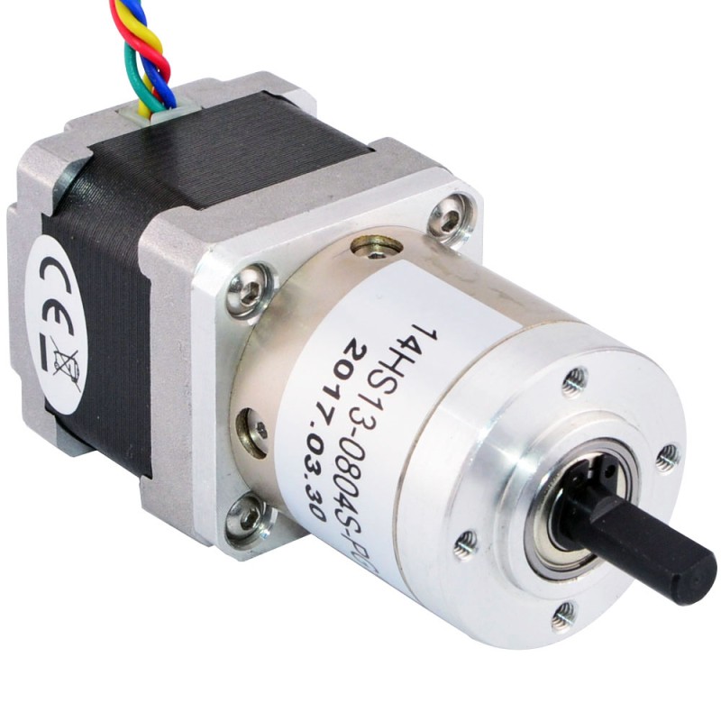 Nema 14 stappenmotor bipolair L=33mm w/overbrengingsverhouding 19:1 planetaire tandwielkast