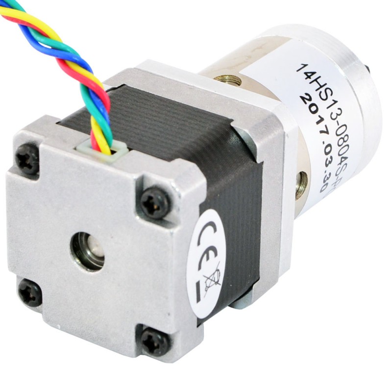Nema 14 stappenmotor bipolair L=33mm w/overbrengingsverhouding 19:1 planetaire tandwielkast