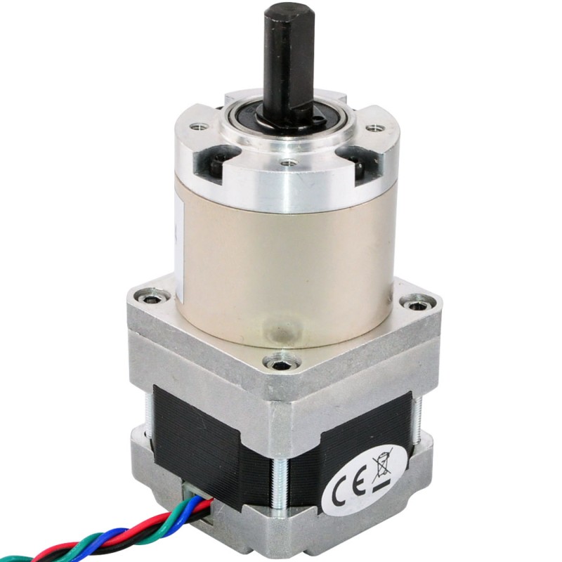 Nema 16 stappenmotor bipolair L=33mm met tandwielverhouding 14:1 planetaire tandwielkast
