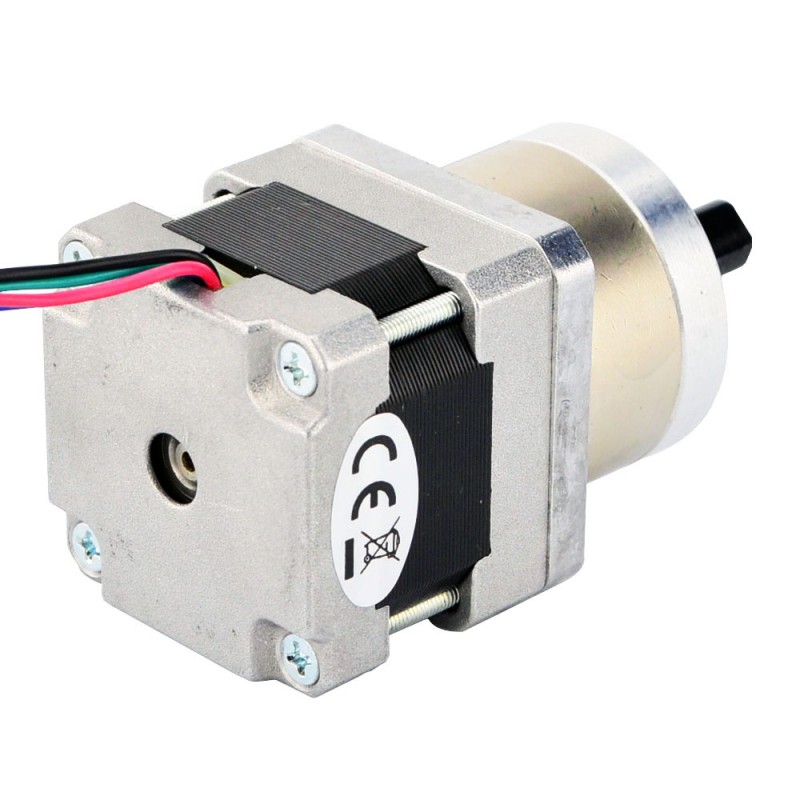 Nema 16 stappenmotor bipolair L=33mm met tandwielverhouding 5:1 planetaire tandwielkast