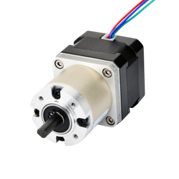 Nema 17 stappenmotor bipolair L=34mm met tandwielverhouding 27:1 planetaire tandwielkast