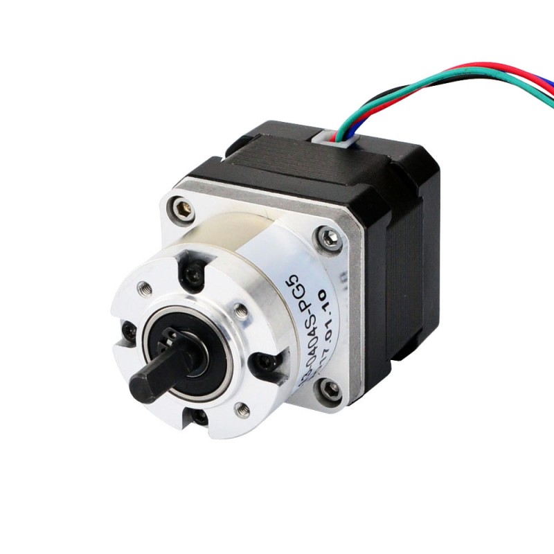 Nema 17 stappenmotor bipolair L=33mm w/versnelling 5:1 planetaire tandwielkast