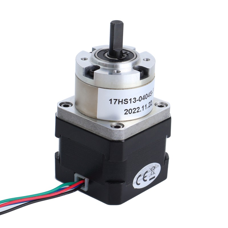Nema 17 stappenmotor bipolair L=34mm w/overbrengingsverhouding 5:1 planetaire tandwielkast met 300mm kabel & connector