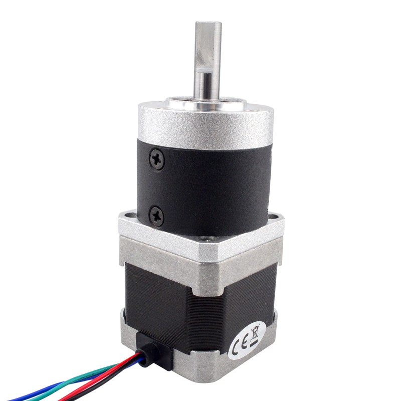 Nema 17 stappenmotor L=39mm overbrengingsverhouding 10:1 hoge precisie planetaire versnellingsbak