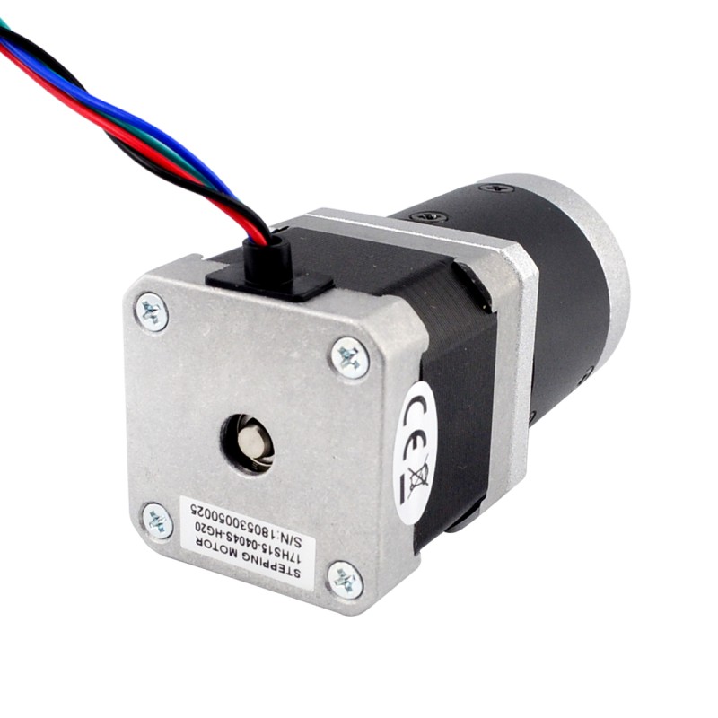 Nema 17 stappenmotor L=39mm overbrengingsverhouding 20:1 hoge precisie planetaire versnellingsbak