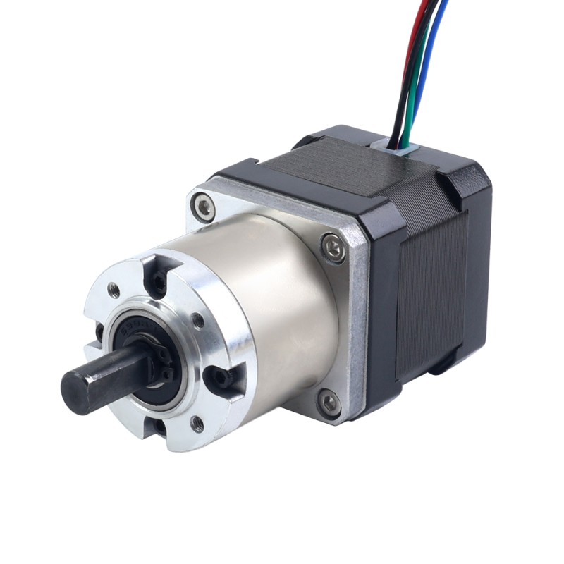 Nema 17 stappenmotor bipolair L=40mm met tandwielverhouding 27:1 planetaire tandwielkast