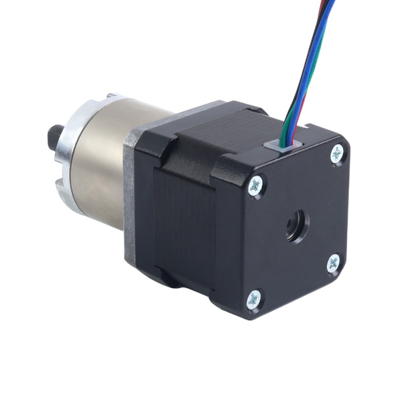 Nema 17 stappenmotor bipolair L=40mm met tandwielverhouding 27:1 planetaire tandwielkast