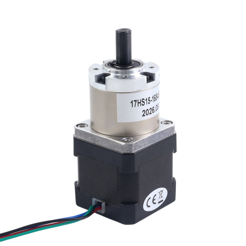 Nema 17 stappenmotor bipolair L=40mm met tandwielverhouding 27:1 planetaire tandwielkast