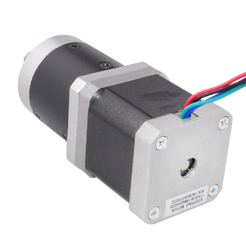 Nema 17 stappenmotor L=48mm overbrengingsverhouding 20:1 hoge precisie planetaire versnellingsbak